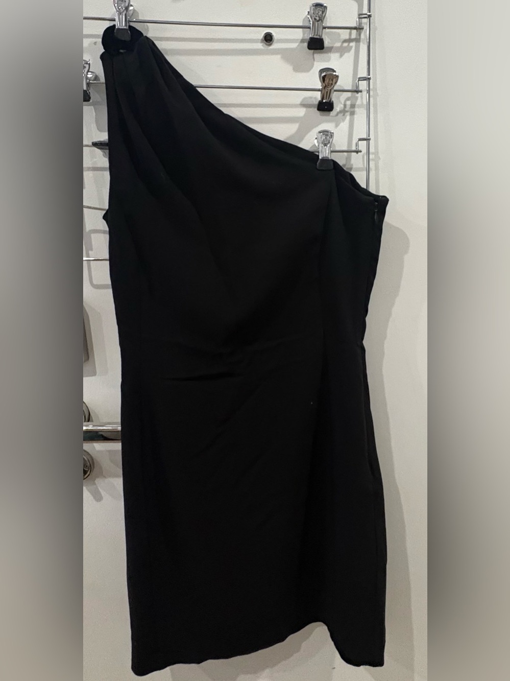 Maje One-Shoulder Black Cocktail Dress